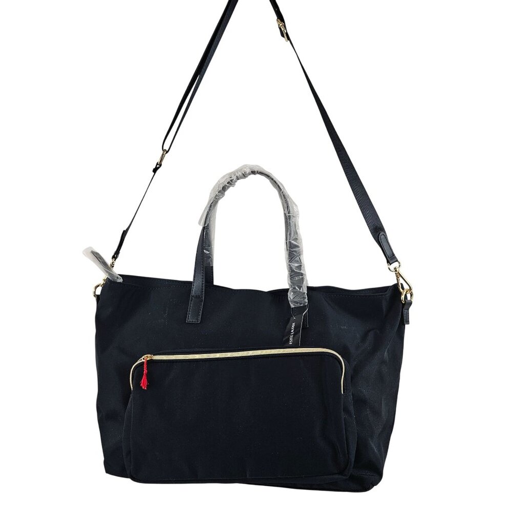 Estée Lauder Tote Bag Recycled Material Navy Blue Adjustable Shoulder Strap NWT - Picture 6 of 6